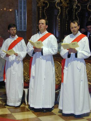 Kandidaten zur Priesterweihe (Pichler, Prader, Seeanner)